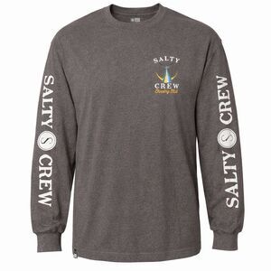 Salty Crew Chasing Tail Long Sleeve T-Shirt XL Gray Sailfish Logo Fishing